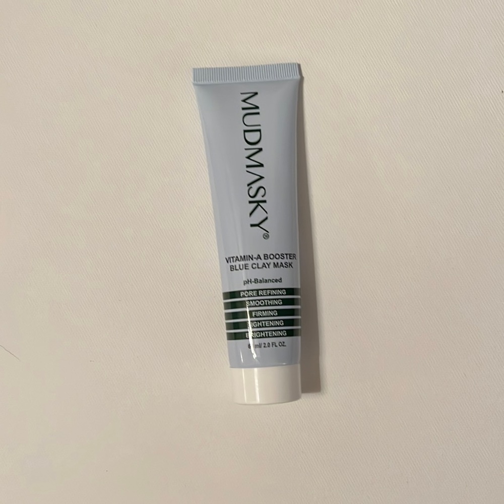 NEW Mudmasky Vitamin-A Booster Blue Clay Mask pH balanced 60ml/2.0 fl oz.